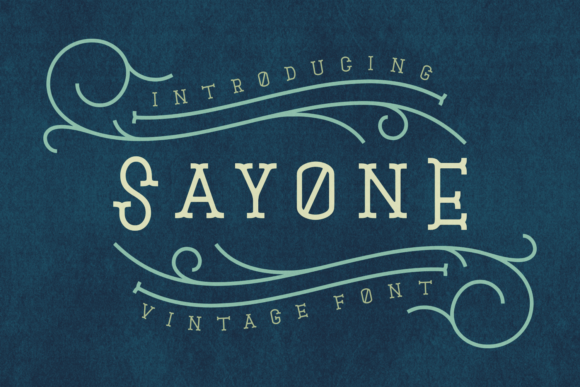 Sayone: A Vintage-Industrial Display Font for Intentional Visual Communication